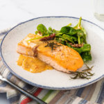 Keto Roasted Salmon with Spinach Recipe