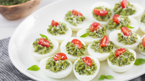 Keto Pesto Deviled Eggs Recipe