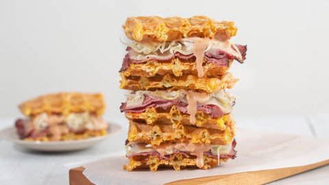 Keto Reuben Chaffles Recipe