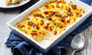 Keto Cheesy Cauliflower Casserole Recipe