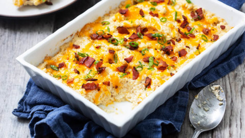 Keto Cheesy Cauliflower Casserole Recipe
