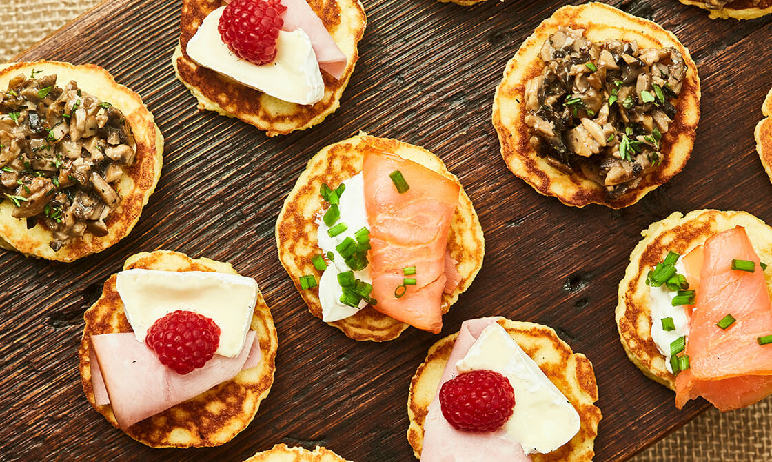 Blini with 3 Toppings Recipe