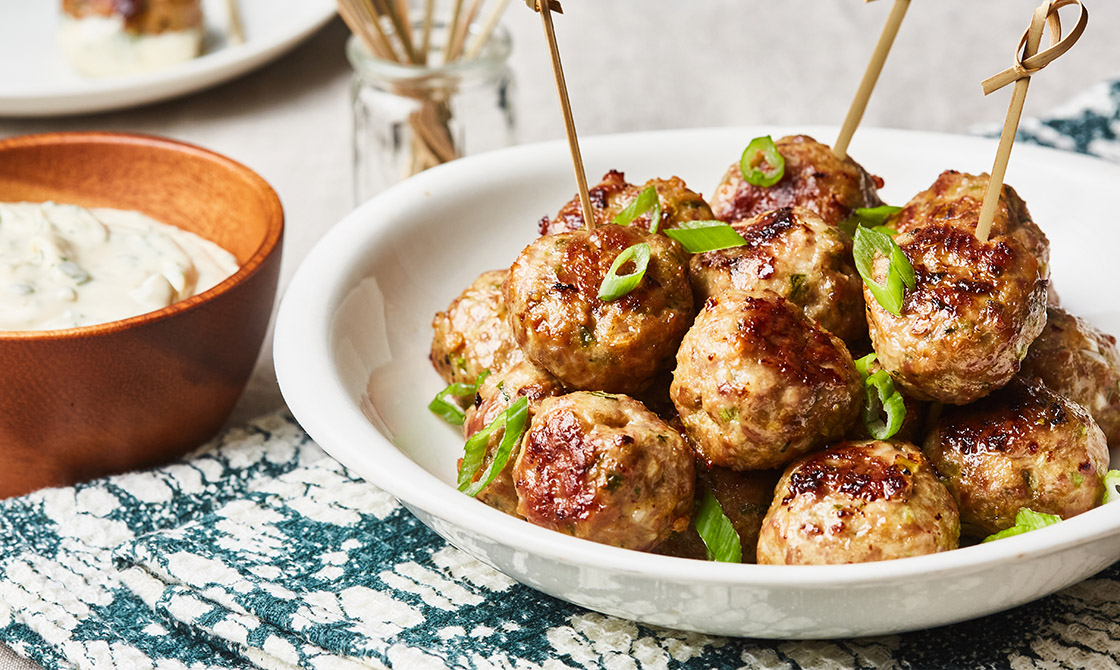 Keto Asian Pork Meatballs with Miso Aioli Recipe