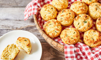 Keto Cheddar Chive Sour Cream Biscuits Recipe