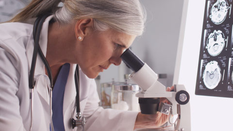 Dr. and Microscope