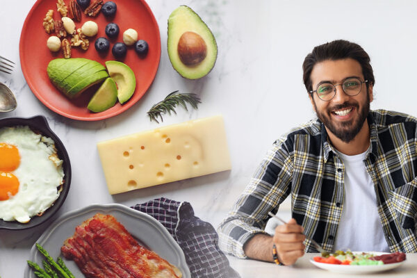 Keto dieet en een persoon die eet