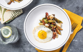 Keto Brussel Sprouts and Hash with Egg Recipe