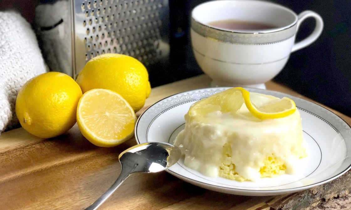 Keto Lemon Cake with Cream Cheese Frosting.