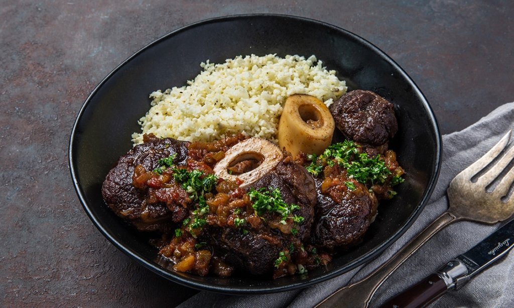 Keto Recipe Osso Bucco & Cauliflower Rice KETOMOJO