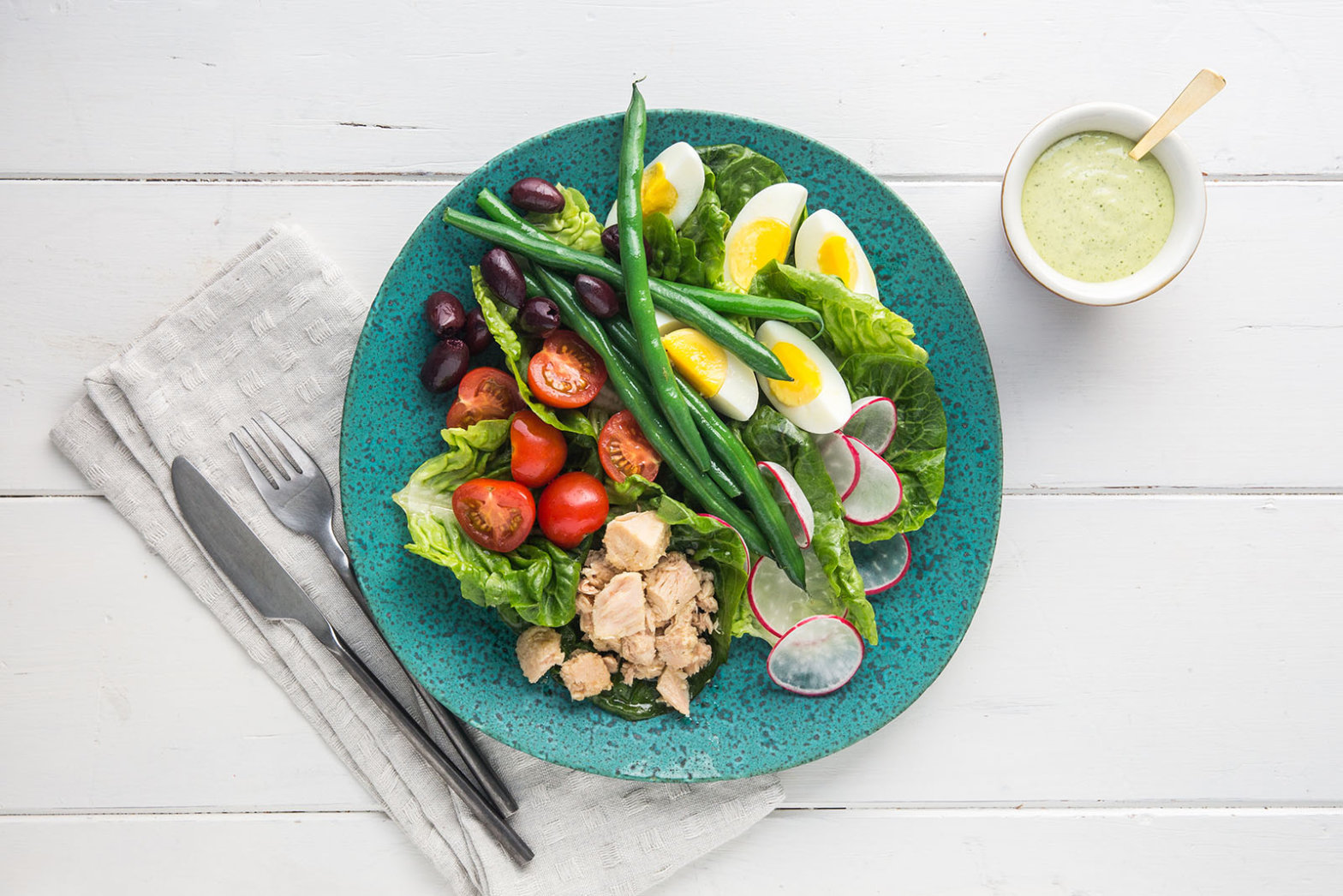 Recipe Keto Tuna Salad Nicoise with Lemon Dressing KETOMOJO