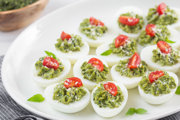 Keto Pesto Deviled Eggs Recipe