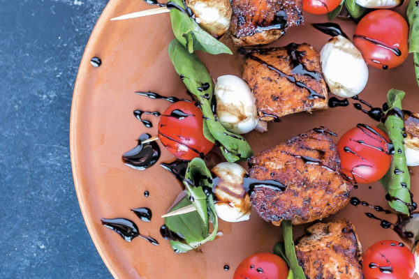 Caprese Salmon Skewer Recipe