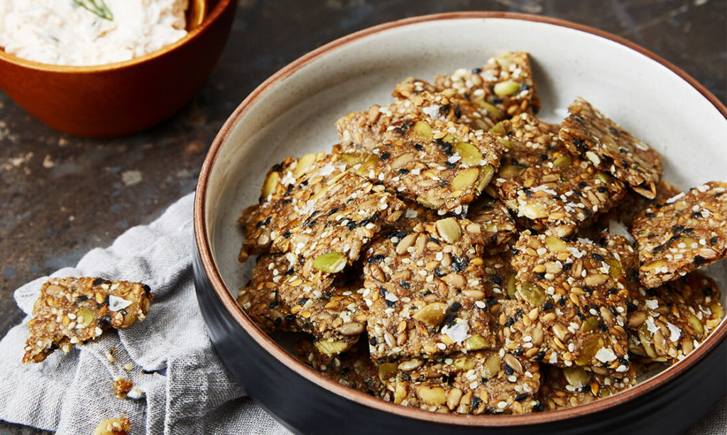 Recipe Crunchy Keto Seeded Crackers KETOMOJO