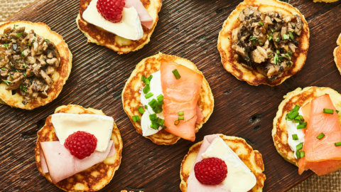 Blini with 3 Toppings Recipe