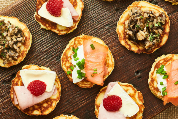 Blini with 3 Toppings Recipe