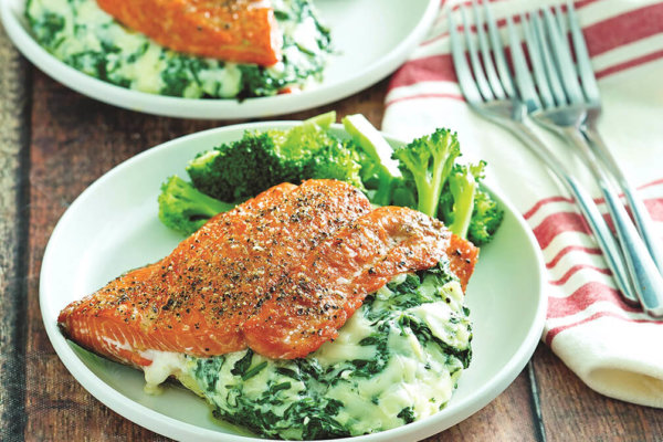 Snappy Stuffed Salmon Recipe