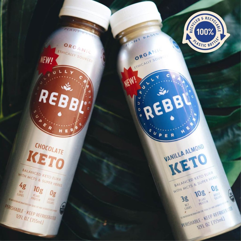 Rebbl keto drinks, non GMO, vegan, sugarfree KETOMOJO