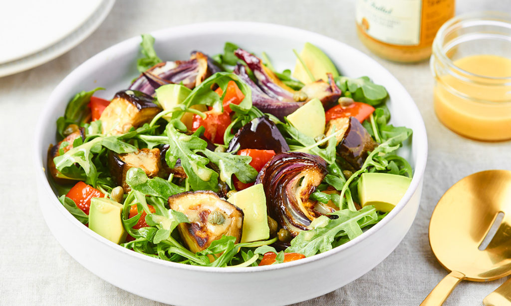 Recipe Keto Roasted Eggplant and Avocado Salad KETOMOJO