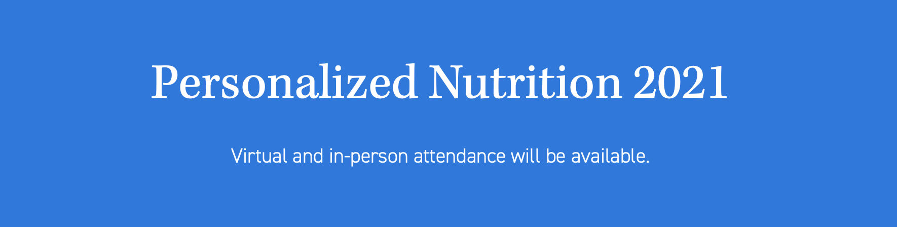 Personalized Nutrition Conference