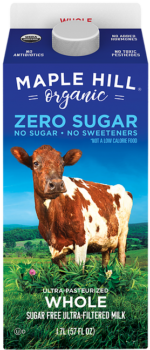 Maple Hill Organic Zero Sugar Whole Milk